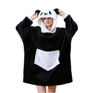 Oversized Hoodie Blanket, Wearable Blanket sweatshirt, Ultra Soft Sherpa Fleece Comfy Snuggle Hoodie