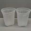 2Pcs Plant Pots with Drainage Holes Transparent Nursery Pots for Plants Succulents and Herbs for Home Office and Outer