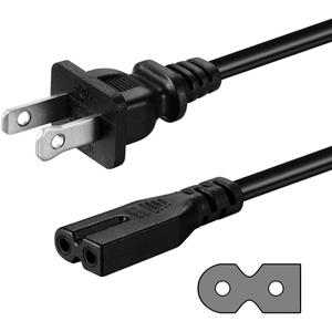 2 Prong AC Power Cord Compatible with Vizio D/E/M Series HDTV, Vizio Sound Bar Power Cable Replacement (6 ft)