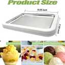 Rolled Ice Cream Maker, New Homemade Ice Cream Roller Maker, Instant Ice Cream Maker, DIY Fun Family Activity Rolled Ice Cream Tray for Yogurt, Sorbetand and Gelatod with 2 Scrapers(Pink)