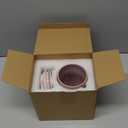 Ceramic Travel Coffee Mug with Polypropylene Lid and Insulated Sleeve, 16 oz, Portable Coffee Cup for Car Cup Holder, Transmutation Glaze Microwave and Dishwasher Safe(Pinkish Purple)