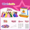 PoKraft Magical Princesses Poke Art, Paper Craft Kit with Gift Bag, Mess-Free Fun for Kids 3-9, Colorful DIY Activity Toys Games, Perfect Birthday Gifts for Girls, Builds Fine Motor Skills