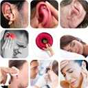 Silky Satin Piercing Pillow Ear Pillows Donut with Hole for Ear Pain CNH Piercing Pain Relief Sleeping Pressure Sore Side Sleepers Smooth Cooling Ear Guard Protector, Burgundy