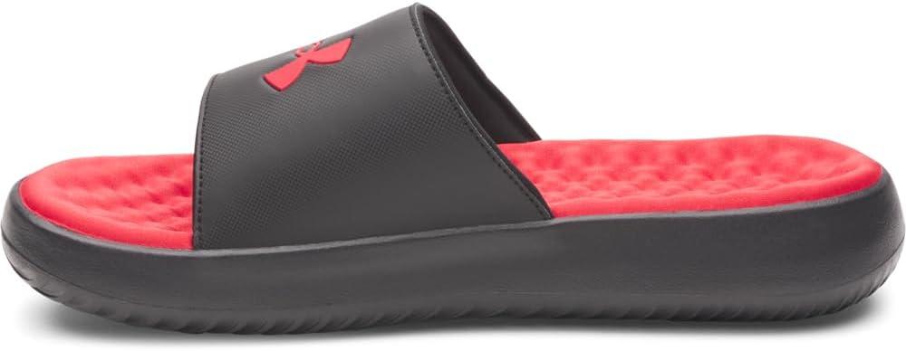 Under Armour Men's Ignite Pro Fixed Band Slides (10, (002) Black/Black/Red)