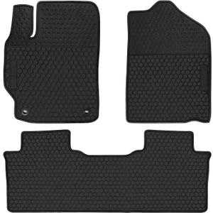 Car Rubber Floor Mat for Toyota Camry 7th 2012-2013-2014-2015-2016-2017 Custom Fit Full Black Rubber Car Floor Liners Set All Weather Protection Heavy Duty Odorless