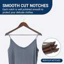 Amber Home 30 Pack Walnut Wooden Coat Hangers, Vintage Wood Suit Hangers with Non-Slip Pant Bar, Clothes Hangers for Closet Organization, Shirts, Jackets, Dresses, and Pants (Retro, 30)