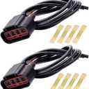 2pcs Front HVAC Blower Motor Resistor Wiring Connector For Ford Escape Expedition F-150 F-250 Fiesta Mustang Lobo/Lincoln MKS MKT/Nis Titan Xterra 3U2Z14S411ZEA S1763