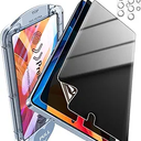 iGluz Privacy PET Screen Protector for Samsung Galaxy S25 Ultra 6.9" (4 Pack),UltraThin Flexible Film with 0.02s Sensitive Fingerprint Unlock,EasyInstall Alignment Tray,CaseFriendly & ShatterProof