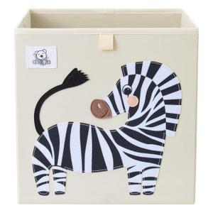 Foldable Animal Cube Storage Bins Fabric Toy Box/Chest/Organizer for Toddler/Kids Nursery, Playroom, 13 inch (Zebra)