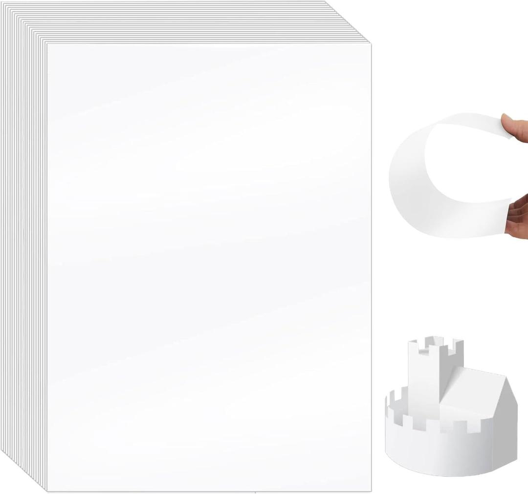 100 Sheets White Cardstock Paper 8.3 x 11.7, 92 lb/250 gsm Heavy Cardstock Thick White Card Stock Paper A4 for Printing, Cricut, Invitations, Wedding Stationery, Menus, DIY Cards, Scrapbooking