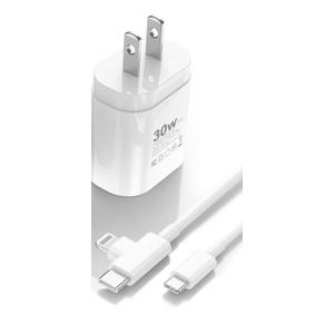 30W iPhone 17/16/15/14/13/12 Charger Fast Charging Block with 6FT Long C to Type C& Lightning Cable.Fast Charging for All iPhone/iPad and Galaxy Series (White)