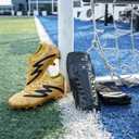 brooman Kids Firm Ground Soccer Cleats Boys Girls Football Shoes with Shin Guards and Soccer Socks (Yellow, 13)