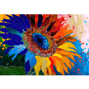 Cross & Glory - Sunflower Kaleidoscope - 1000 Piece Jigsaw Puzzle for Adults | Colorful Flower Artwork | Challenging and Fun Activity | Great Gift for Garden Lovers