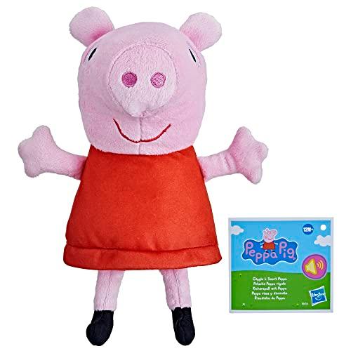 Peppa Pig Toys Giggle 'n Snort Peppa Pig Plush Doll, Interactive Stuffed Animal with Sound Effects, Preschool Toy for Kids Ages 12 Months and Up