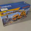 Large Crane Truck Toy with Extendable Crane Arm, Lights & Siren Sounds, Assemble & DIY Truck Engineering Vehicle Toy for Boys Girls Christmas Birthday Gifts Kids Toys for 3 4 5 6 7 8 Years Old