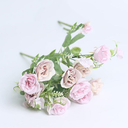 Fork Rose Simulation Flower, Wedding Flower Decoration-B,Artificial Flowers for Decoration,Hanging Plants Garden Porch