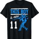Cricket - This Boy is Now 11 Year old 11 th Birthday T-Shirt