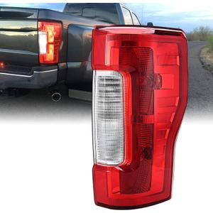 Tail Light Assembly Compatible with 2017 2018 2019 Ford F-250 F-350 Super Duty Right Passenger Side Taillights Rear Brake Signals with Bulbs, Replace HC3Z13404F