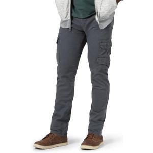 Wrangler Authentics Men's Regular Tapered Cargo Pant (36W x 32L, Pewter)