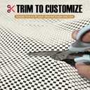 Non Slip Rug Pad Rug Gripper for Hardwood Floors, 5x7Ft Anti Skid Mat for Under Area Rugs, Thick Cushioned Carpet Pad for Floor Protection