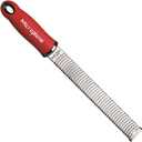 Microplane Classic Red Zester Grater, Stainless Steel - Citrus Zesting & Cheese Grating, Dishwasher Safe, Made in USA, Model Name: Microplane