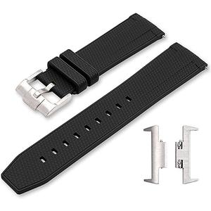 Soft Silicone Watch Band Compatible with Tissot PRX 40mm Watches Quick Release Strap with Adapter Sets for Men's Tissot Prx Powermatic 80 Models Replacement