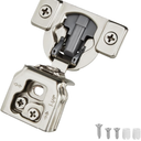 40 Pack Soft Close Cabinet Hinges for Face Frame Doors, 1-1/4 Inch Overlay Concealed Hinges, 105° 3-Way Adjustable, 35mm Cup, Nickel Finish with Screws