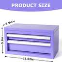 Mini Steel Tool Box with Drawers - Small Tool Chest for Small Item Storage Organizer - Portable Metal Toolbox Organizer with Tool Drawer (mini purple)