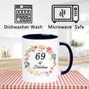 WOSIWULA 69th Birthday Mug, Turning 69 Year Old Gift, 1957 Vintage Coffee Cup, 69th Birthday Gift Idea for Her Women Mom Wife Aunt Sister Grandma Friends, Gift Box Packaging, 11oz