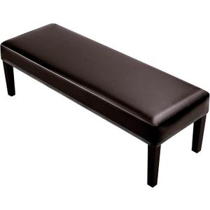 YISUN Dining Room Bench Covers, PU Leather Waterproof Upholstered Bench Slipcover, Removable Washable Bench Seat Protectors for Living Room, Bedroom, Kitchen(PU Coffee)