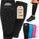 Kids Shin Guard Sleeves with Honeycomb Padded Shin Defender, Large