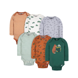 Gerber Baby Boys' 6-Pack Long-Sleeve Onesies Bodysuit 6-9 Month