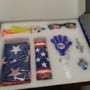 3 x Soccer Fan Gear Set for 2026 World Tournament, Soccer Party Favors Kit with Flag,Scarf, Face Paint, Clapper, Horn&Glasses,Supporter Accessories for Game Day, Sports Event, Gift