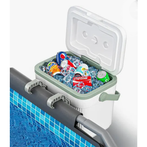 Pool Cooler for Above Ground Pools, Insulated Poolside Cooler Small Coolers Hard Shell with Handle, Keeps Ice for 72 Hours, Portable Ice Chest Pool Drinks Cooler for Poolside Camping & Outdoor Party
