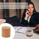 shells 120 Pcs Cork Coaster for Drinks 3.5 Inch Round Edge Coasters Bulk Absorbent Heat Resistant Coasters Blank Reusable Tea or Coffee Cork Coaster for Glass Cup Mug Office Home Table Decor, Wood