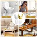 12 Pcs Ceramic Bird Toilet Bolt Caps, Gold White Cute Toilet Bolt Covers Replacement Toilets Screw Cover Caps Decor Accessories for Bathroom Decorative Easy Installation