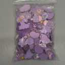 Charms 100PCS Mixed Kawaii Flatback Resin Charms for Crafts, Cabochon for DIY Projects, Slime Charm, Resin Art, Scrapbooking, Phone Case & Accessories (Purple)