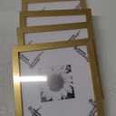 Yaetm 8x8 Picture Frames Gold Set of 4, Square Frame Displays 4x4 with Mat or 8 x 8 without Mat, Gallery Wall Frames 8x8 for Wall Mounting (4 pack, Gold)