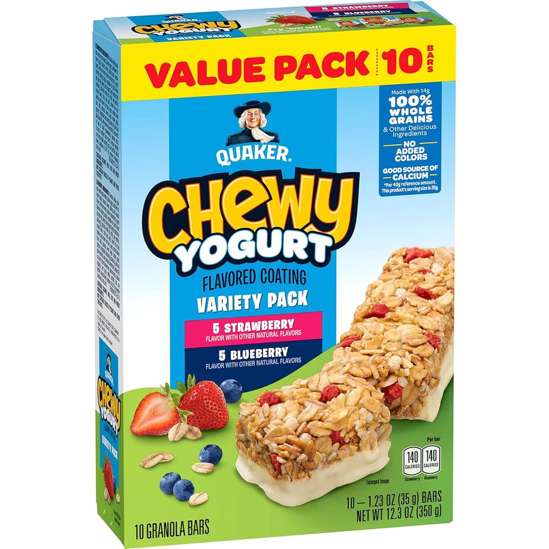 Quaker Chewy Yogurt Bars - Variety Pack 10ct (EXP 09/06/26)