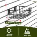 4 Pack Slatwall Baskets Set, Heavy Duty Slatwall Baskets, Metal Slat Wall Shelves Accessories, 2 PCs 13 x 8 x 4 Inch, 2 PCs 12.4 x 6.5 x 4 Inch, Black