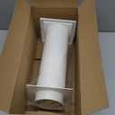 Repa Market 4 Inch Plastic Through Wall Ventilation kit  Adjustable  Louvered Dryer Vent Cover with Pipe and Duct Connector  White  Dryer exhaust vent with Built in Gravity Flaps and Guard Mesh