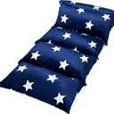 Butterfly Craze Floor Lounger Cover - Floor Bed Conversion - Creates Custom Sleeping Pad - Portable Mattress Alternative - Star Navy, King Size