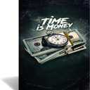 Inspirational Canvas Wall Art Time is Money Poster Print Motivational Pictures Vintage Painting Home Decor Artwork for Living Room Bedroom Office Decoration Framed Ready to Hang [18''W x 12''H]