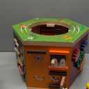 Large Activity Cube, 9-in-1 Farm-Themed Wooden Play Center, Multipurpose Montessori Toy for 1-2 Year Old Baby Toddler Kid, First Birthday Gift | Bonus Magnetic Train Cars