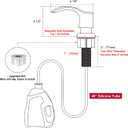 GAGALIFE Kitchen Sink Soap Dispenser - Sink Soap Dispenser Pump with 40" Silicone Extension Tube Kit (Matte Black), Say Goodbye to Frequent Refills G080-1B