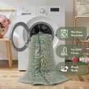 Collive 8x10 Area Rugs for Living Room, Green Washable Boho Floral Rug for Bedroom Vintage Soft Dining Room Carpets, Large Modern Indoor Mat Non Slip Ultra Thin Carpet for Kids Playroom