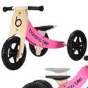 banana bike Wooden Balance Bike - Trike for Toddlers - Ages 6 Months to 6 Years - Long Service Life - Teaches How to Balance and Pedal, Pink Version - 10.23x3.46x3.46 inches