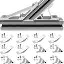 12pcs 4040 45/135 Degree Corner Bracket Connector 4040 Extrusion Hardware T-Slot V-Slot Accessories with Screws and Nuts for 4040 Extrusion Angle 3D Printer Framing Accessories Silver