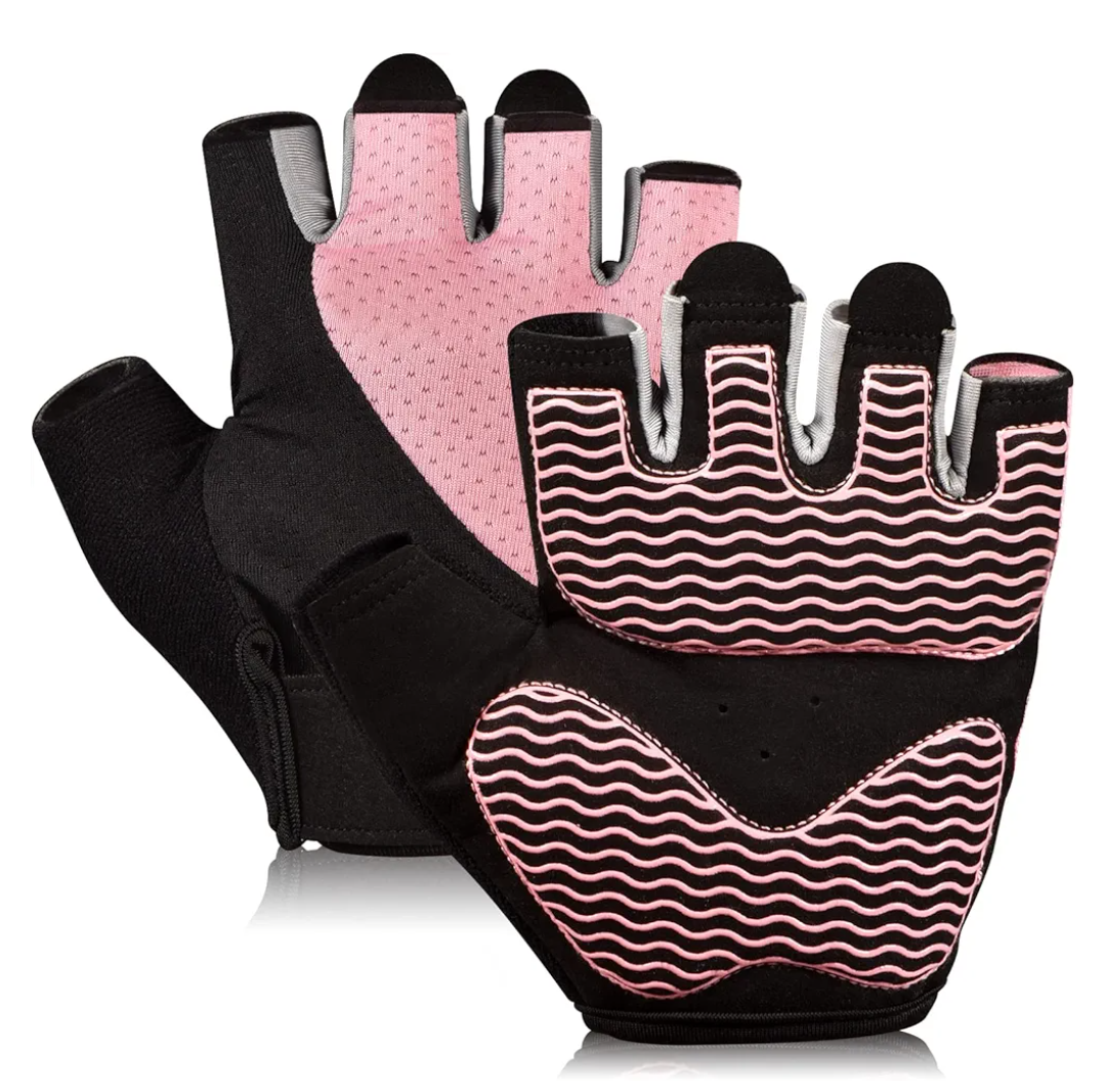 Sunnex Gym Gloves - Fingerless, Breathable Workout Gloves for Weightlifting, Cycling & More, Small