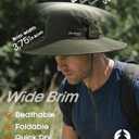 FURTALK Sun Hats for Men Fishing Hat UPF 80+ Foldable Wide Brim Outdoor Hiking Beach Summer Hats (Green)